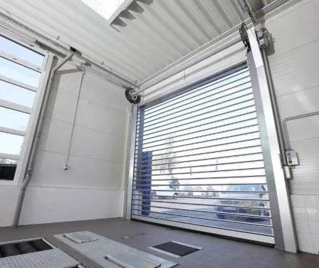 Facility using high speed door to operate their business. 