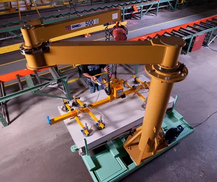 Crane and hoist equipment in warehouse