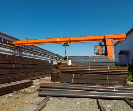 Gantry crane moving steel