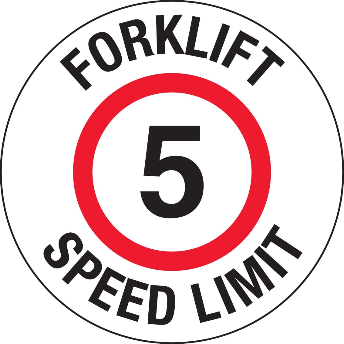FORKLIFT 5MPH SPEED LIMIT  Health&Safety Sticker Vinyl Sign 150 x 210mm 