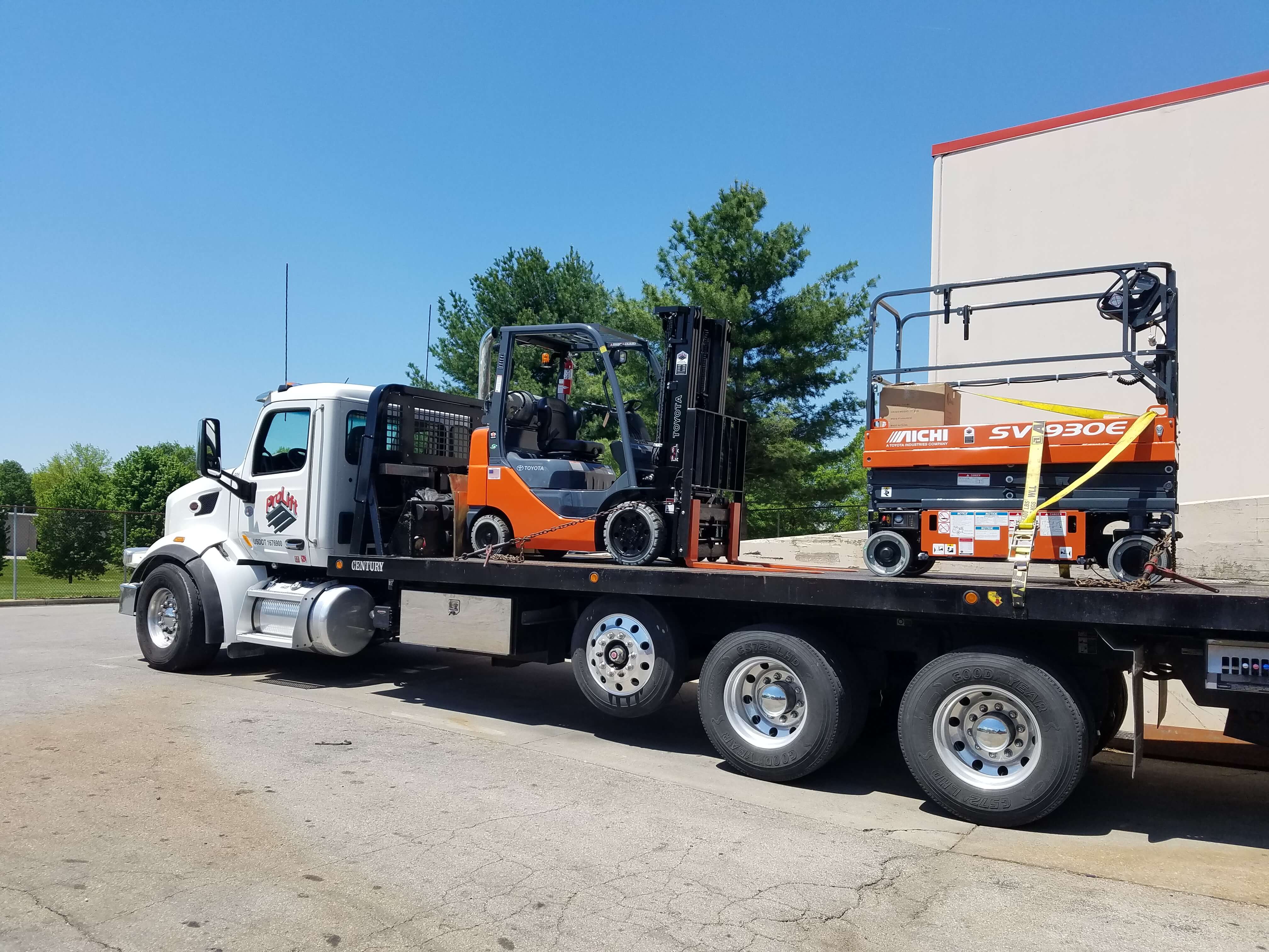 Transporting A Forklift Forklift Delivery Transport Prolift