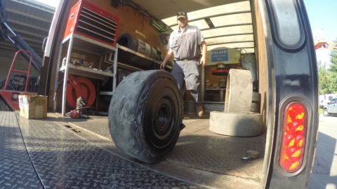 forklift tire replacement