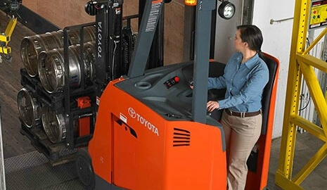 Toyota Stand-up Electric Forklift Image