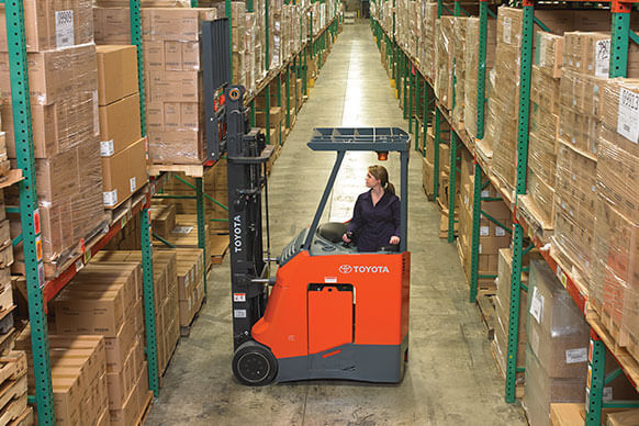 Toyota Stand-up Electric Forklift Image