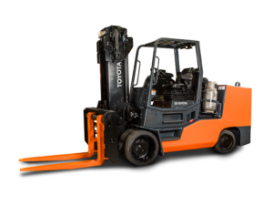 high capacity large cushion forklift internal combustion side view