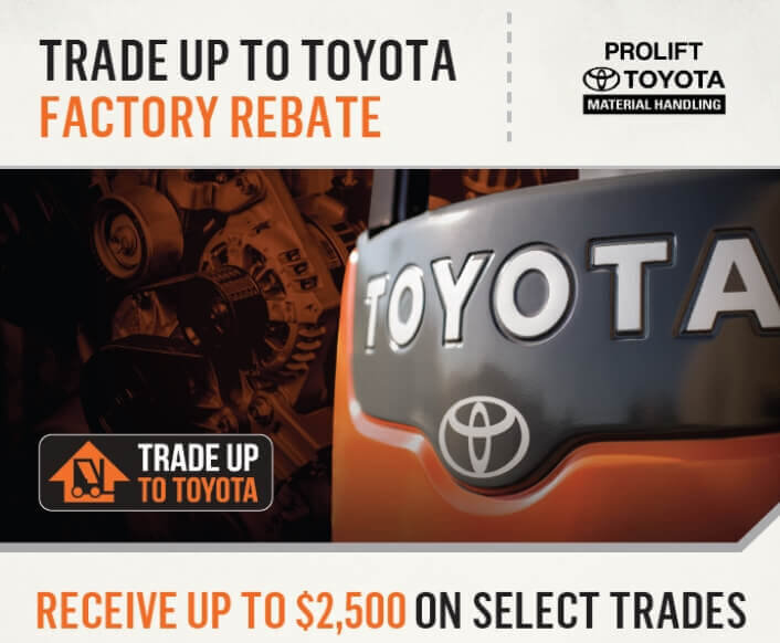 Toyota forklift trade-in rebate
